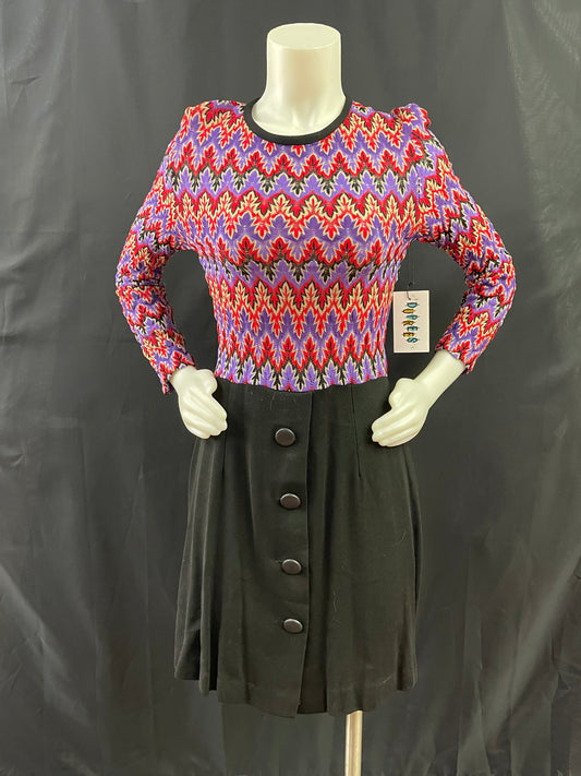 Vibrant knit mini dress