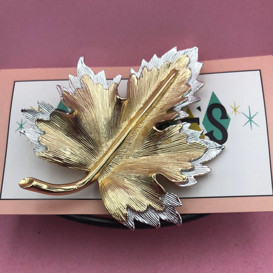 Gold Silver Maple Leaf Pin